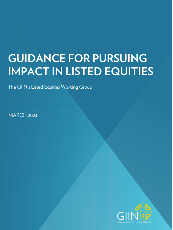 上場株投資を通じたインパクト投資に関するガイダンス |　Guidance for Pursuing Impact in Listed Equities